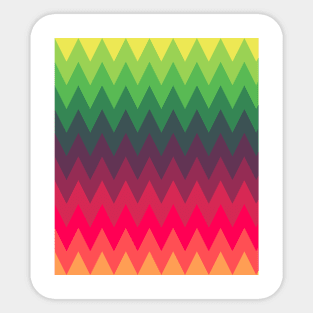 Ombre Rainbow Zig Zags Sticker